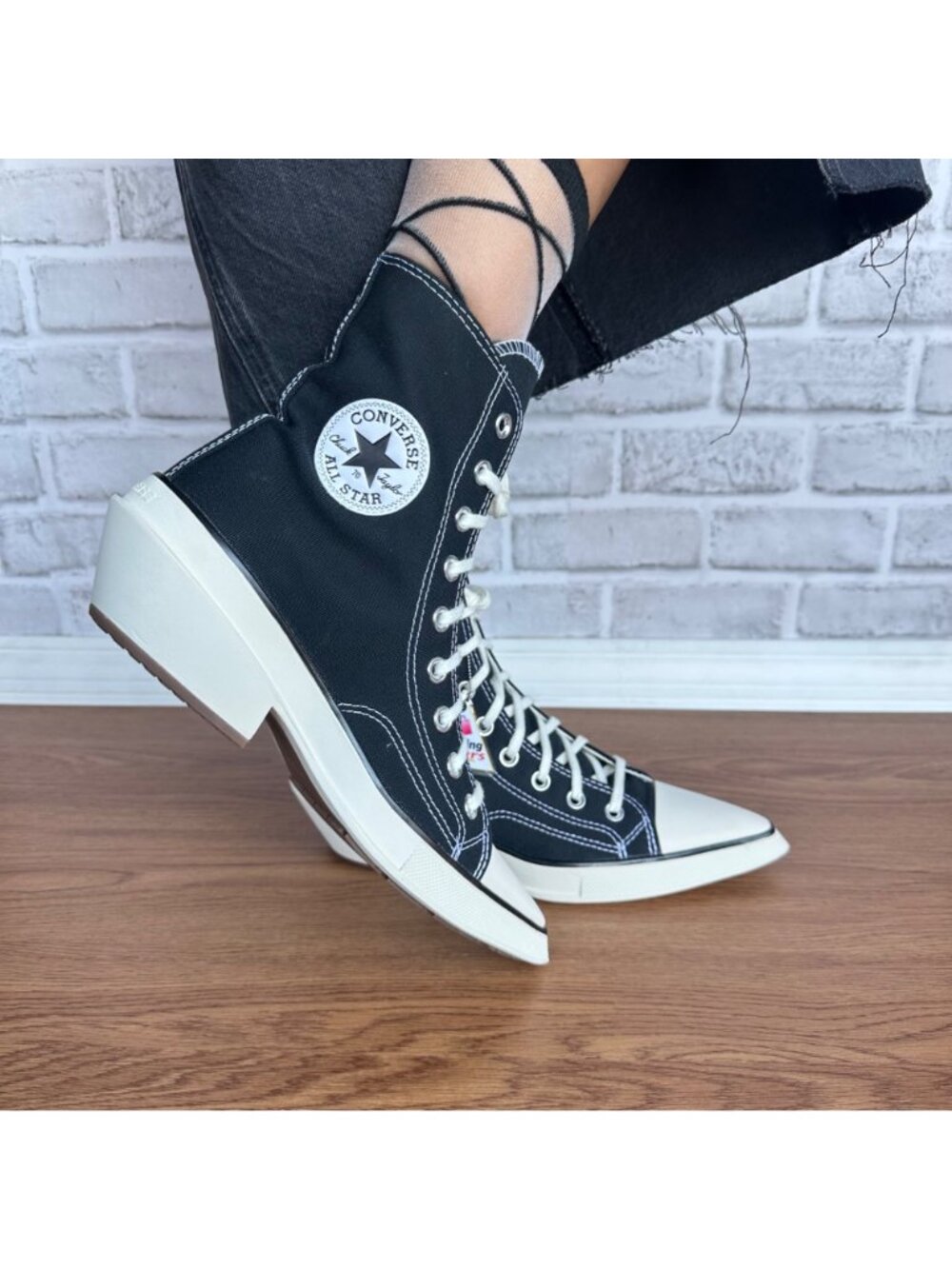 ❤️Converse Chuck 70 De Luxe Pointed Toe Hi 7.5 Womens Shoes Canvas Black A13016C - Picture 11 of 11